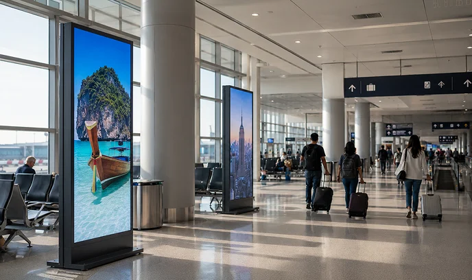 Airport Indoor Advertising Information Board Mobile