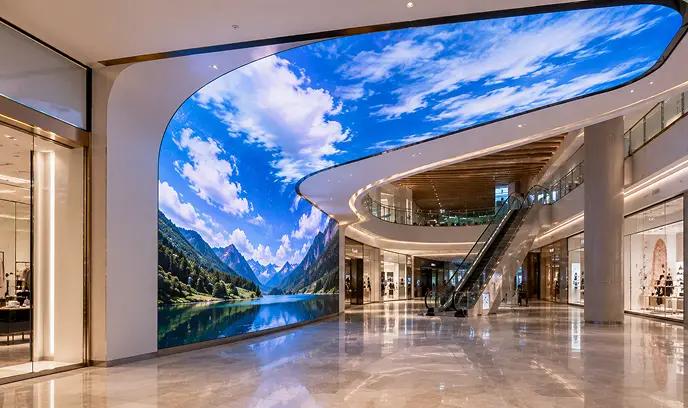 Exhibition Booth Curved Displays Mobile