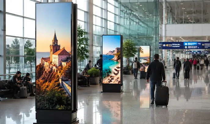 Outdoor LED Display Screen Airport Mobile