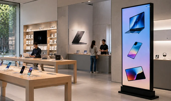 Retail Store Product Promotion Screen Mobile