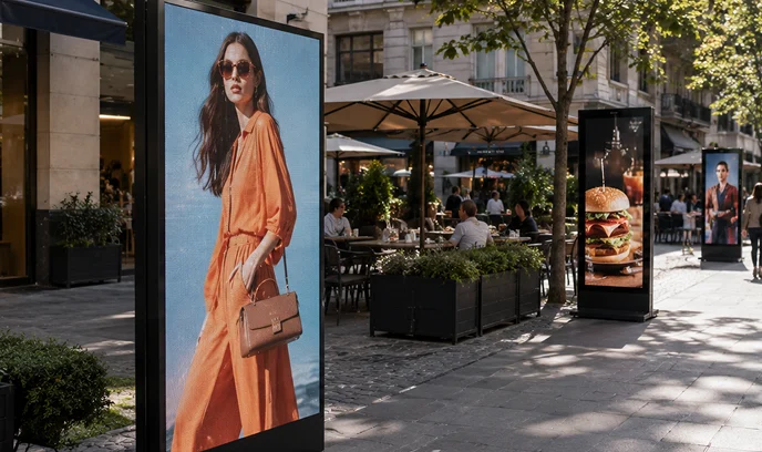 Street-side Digital Advertising Displays Mobile